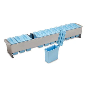 Staining Bank, 12-Place Staining Bank • 28"L x 5"W x 4.5"H