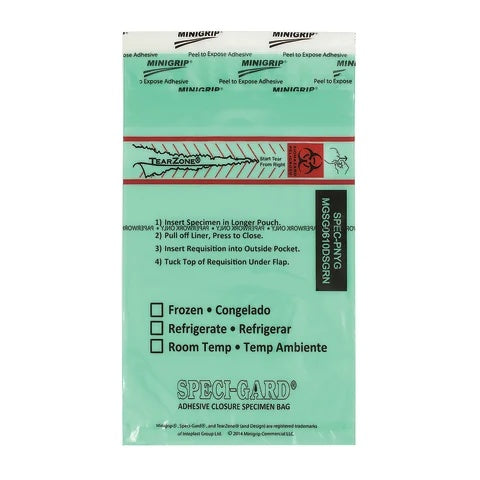 Biohazard Bag • 6"W x 10"H • Green