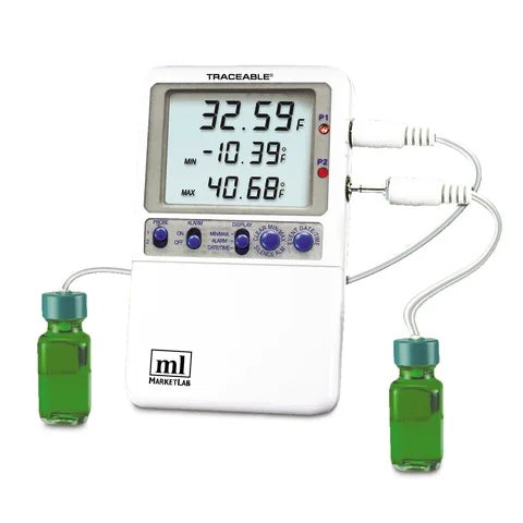 Traceable® Hi-Accuracy 0.01° Thermometer, 2 Bottle Probes