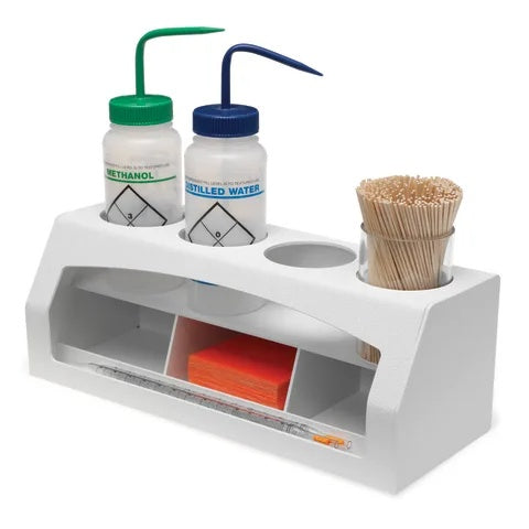 Marketlab Quad Bottle Holder with Storage • 15.75"W x 6"D x 5.75"H