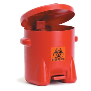 Polyethylene Biohazard Can, 6gal • 13.5"W x 16.5"D x 16"H