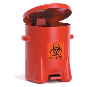 Polyethylene Biohazard Can, 10gal • 18"W x 22"D x 18"H