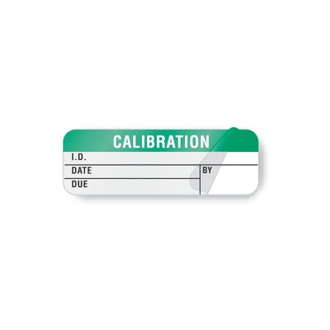 Calibration Labels • Small • Self-laminating • 1.5"W x 0.5"H