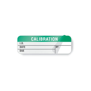 Calibration Labels • Small • Self-laminating • 1.5"W x 0.5"H