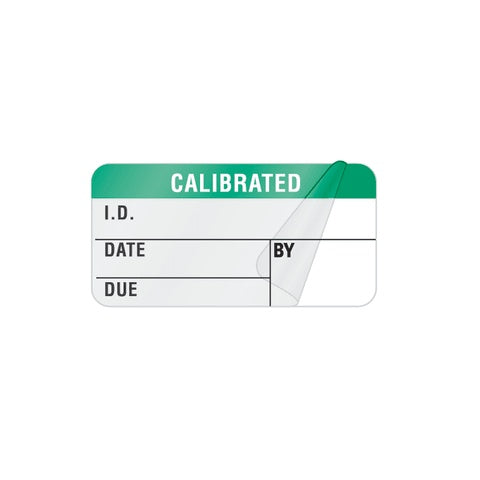 Calibration Label • Large • Self-laminating • 1.5"W x 0.75"H