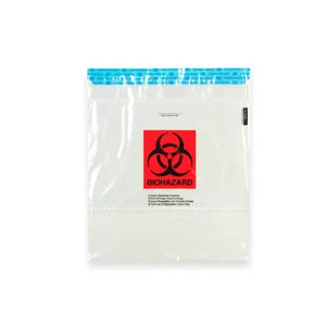 2-Pocket Biohazard Specimen Bags, 15" x 17"