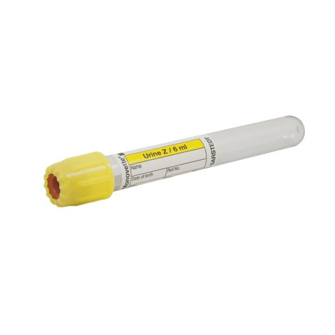 V-Monovette® Urine Tube, 6mL • 13 x 100mm • Round Base