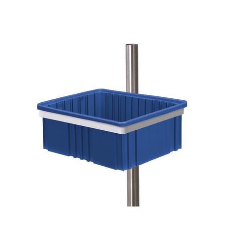 Accessories for TransCart, Large Utility Basket with Bracket Blue 11"W x 16.5"L x 6"H