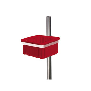 Accessories for TransCart, Small Utility Basket with Bracket Red 9.5"W x 9.1"L x 4.5"H