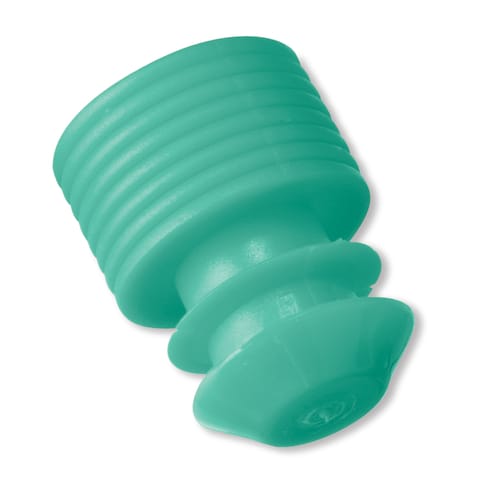 Flanged Tube Caps, For 12mm Tubes Green