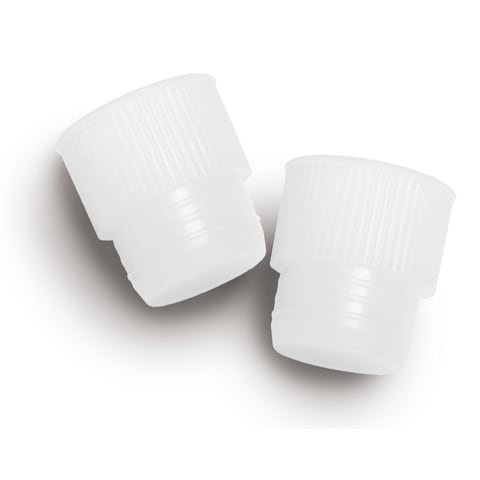 Ribbed Tube Caps, For 12mm Tubes White