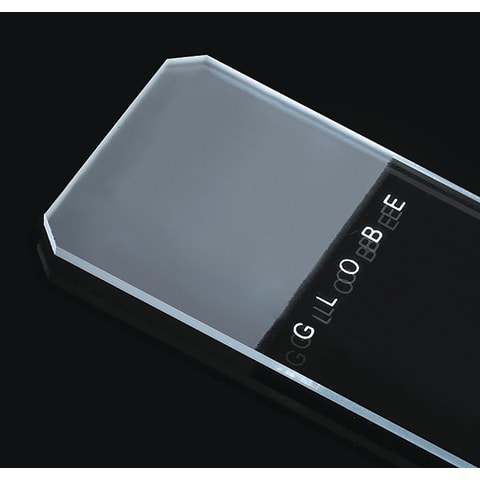 One-Side Frost White Glass Slides, 90° Corners