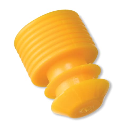 Flanged Tube Caps, For 16mm Tubes Yellow