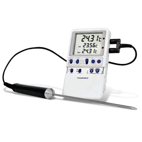 Traceable Platinum Hi-Accuracy Thermometer, Handle Probe Model