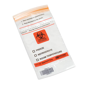 PE Specimen Bag 6W x 9H with Bar Code & EZ open