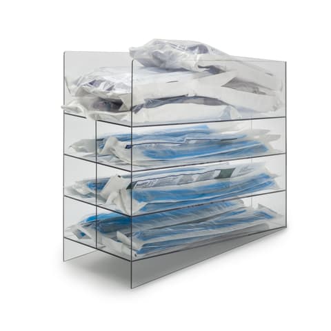 Catheter Organizers 6-Place with Drain Bag Shelf 9.2"W x 21.5"D x 19.1"H