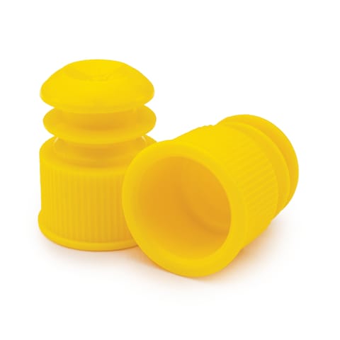 Marketlab Flanged Tube Caps 13mm, Yellow