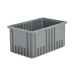 Dividable Storage Box, 16.5"L x 10.875"W x 8"H Gray