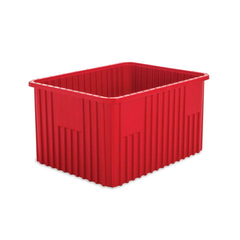 Dividable Storage Box, 22.5"L x 17.5"W x 12"H Red