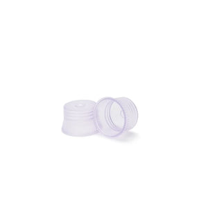 Transparent Color Tube Caps, 10mm Lavender