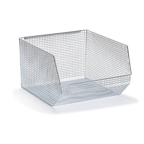 Wire Mesh Hang & Stack Bin, 17"W x 18.5"D x 11.25"H