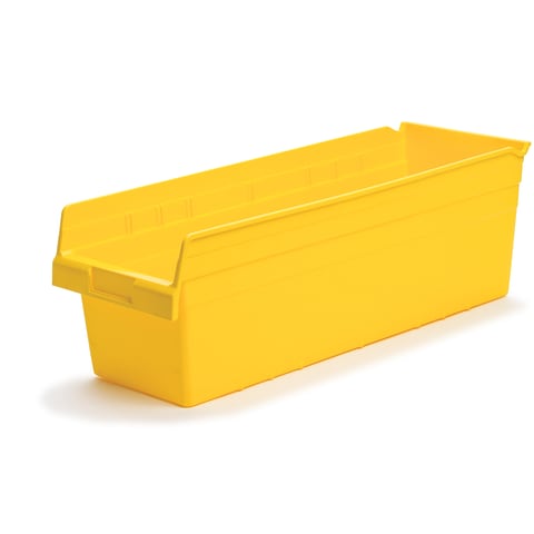 8" Tall Shelf Bin, 8.375"W x 23.625"D • Yellow