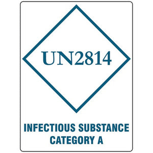 DGR Hazard Labels, UN 2814 Cat A • Infectious Substance, Affecting Humans