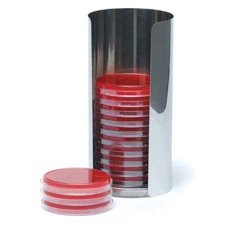 Plate Can, 100mm • Holds 15 plates • 4.25" Dia x 9"H