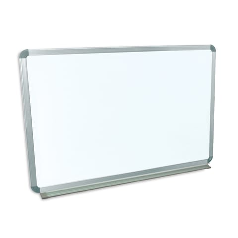 Wall-Mounted Magnetic White Board, 48"W x 36"H
