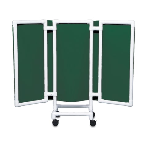 Antimicrobial Privacy Screens, 68"W x 53"H x 30"D • Forest Green