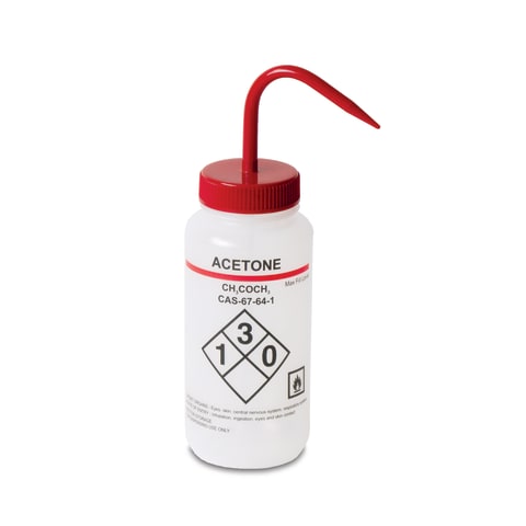 500mL Vented RTK GHS Wash Bottle, Acetone