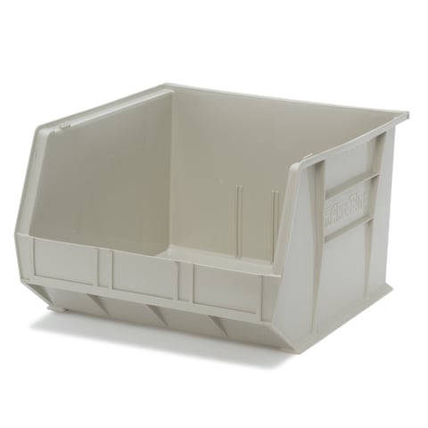 Medical Organizer Bins in Case Quantities,16.5"W x 18"D x 11"H • Stone