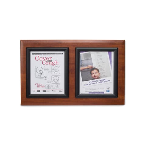Message Board Panel • Black Frame, Double • 14" x 20" • Cherry