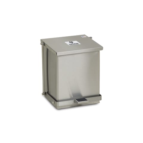Step-On Can Stainless Steel, 16qt/4gal • 13"H x 11.33"W x 12.625"D