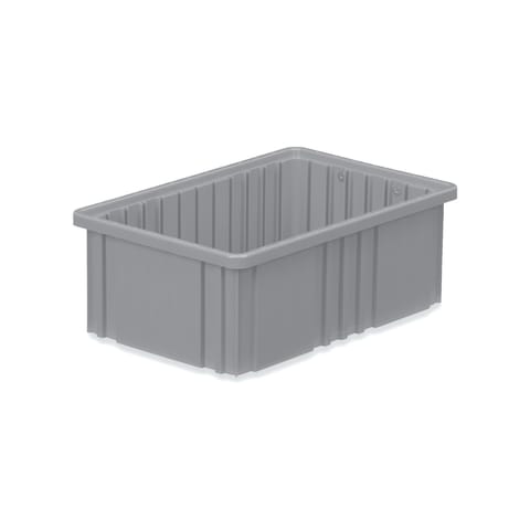 Dividable Storage Box, 16.5"L x 10.875"W x 6"H • Gray