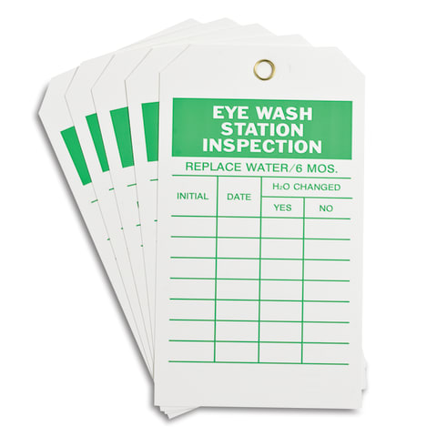 Eyewash Station Tag Economy Poly Material, 5.75"H x 3"W