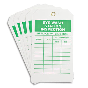 Eyewash Station Tag Economy Poly Material, 5.75"H x 3"W