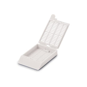 Bulk Cassettes with Attached Lid, Tissue • White