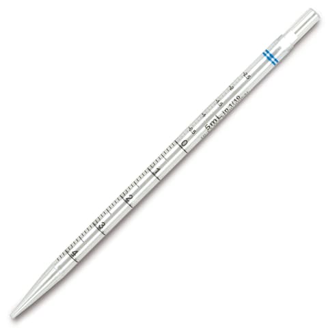 Sterile Shorty Sero Pipette Indivdiually Wrapped, 5mL • 230mm • Blue