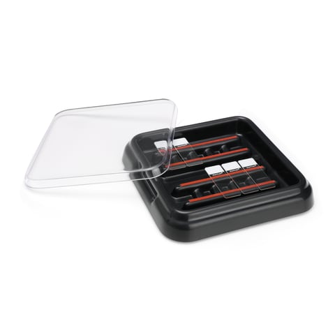 Slide Stain Trays, Clear Lid • 9"L x 9"W x 1.75"H