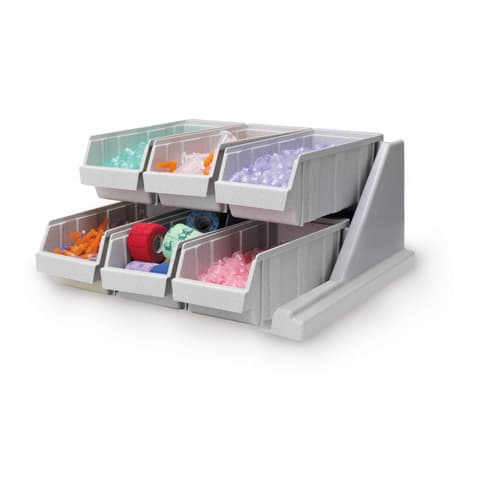 Tiered Organizer Bin System, 6-Bin • 20.13"W x 17.25"D x 9.25"H
