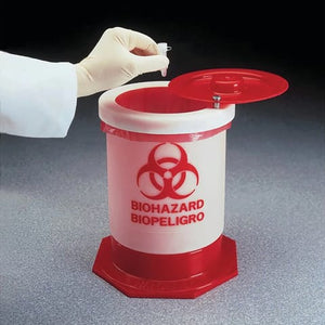 Autoclavable Biohazard Container, 15gal • 13"Dia x 27"H