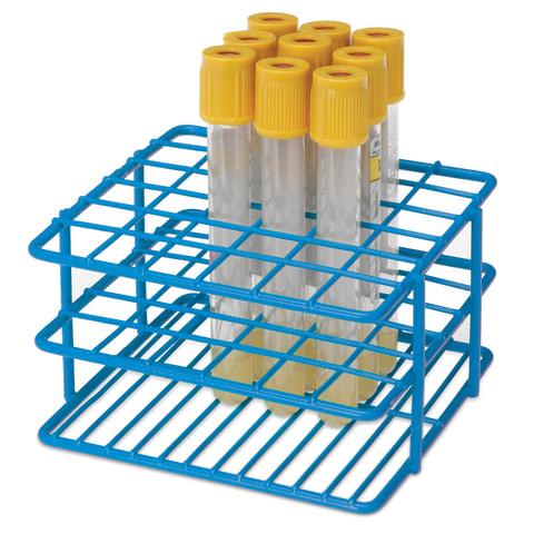 Half-Size Epoxy Rack for 10mm-13mm Tubes • Blue