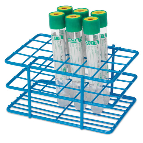 Half-Size Epoxy Rack for 15mm-16mm Tubes • Blue