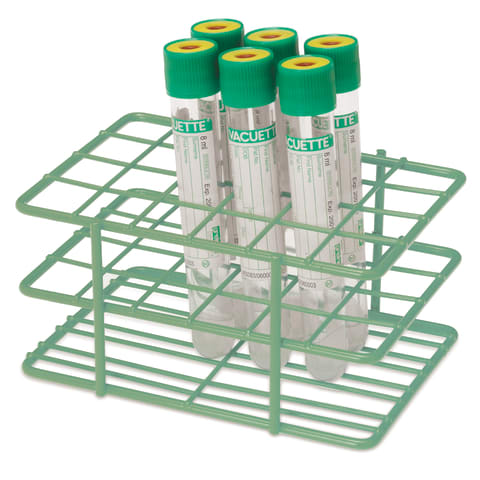 Half-Size Epoxy Rack for 15mm-16mm Tubes • Green