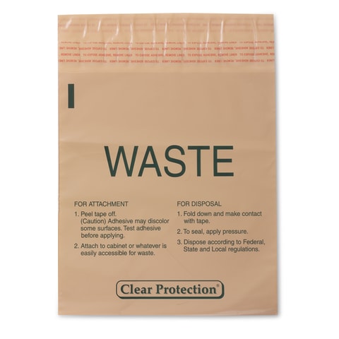 Stick-On Bag, Waste • 9"W x 10"H • 1.4qt