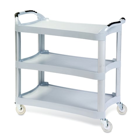 Dual Handle Utility Cart, Grey • 20"W x 42"L x 37.5"H