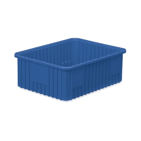 Dividable Storage Box, 22.5"L x 17.5"W x 8"H • Blue