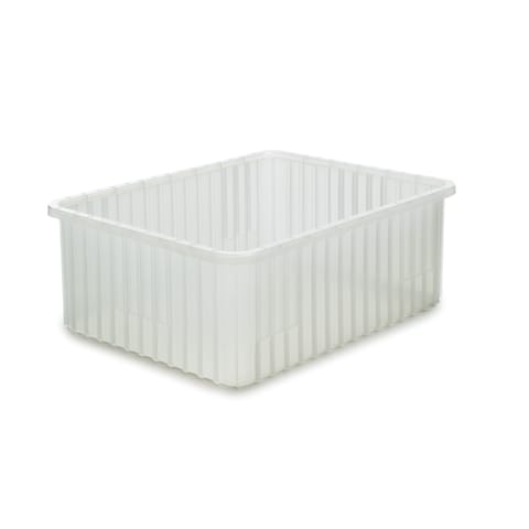 Dividable Storage Box, 22.5"L x 17.5"W x 8"H • Clear