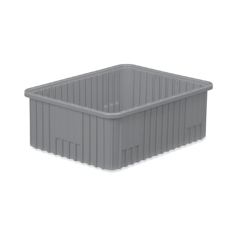 Dividable Storage Box, 22.5"L x 17.5"W x 8"H • Gray